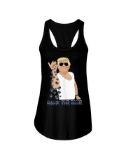 Back the blue Ladies Flowy Tank tile