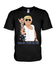 Back the blue V-Neck T-Shirt tile