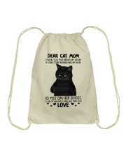 Dear cat mom Drawstring Bag tile