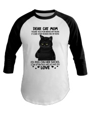 Dear cat mom Baseball Tee tile