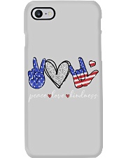 Peace love kindness independence day Phone Case tile