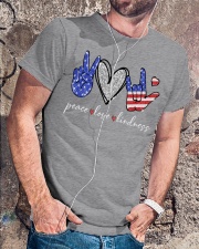 Peace love kindness independence day Classic T-Shirt lifestyle-mens-crewneck-front-4