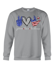 Peace love kindness independence day Crewneck Sweatshirt tile
