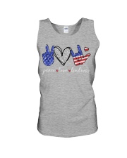 Peace love kindness independence day Unisex Tank tile