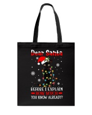 Dear Santa Tote Bag tile