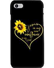 Jesus in my veins sunflower in my heart Phone Case tile