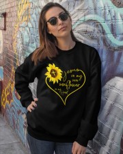 Jesus in my veins sunflower in my heart Crewneck Sweatshirt lifestyle-unisex-sweatshirt-front-3