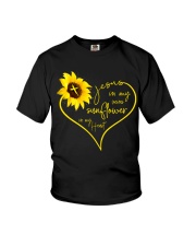 Jesus in my veins sunflower in my heart Youth T-Shirt tile