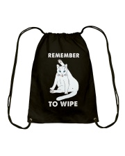 Remember to wipe Drawstring Bag tile