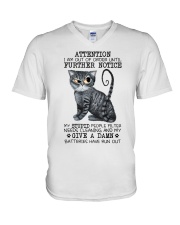 Attention I'm out of order V-Neck T-Shirt tile
