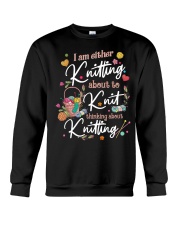 I am either knitting about to knit thinking Crewneck Sweatshirt front