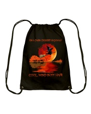 On a dark desert high way Drawstring Bag tile
