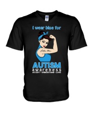 AUTISM AWARENESS V-Neck T-Shirt tile