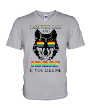 I am who I am V-Neck T-Shirt tile
