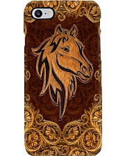 Love Horses Leather Pattern Print Phone Case i-phone-8-case