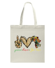 Peace love one love Tote Bag tile