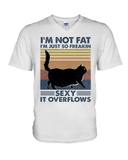 I'm not fat V-Neck T-Shirt tile