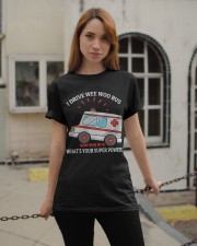 I drive wee woo bus what' your superpower Classic T-Shirt apparel-classic-tshirt-lifestyle-19
