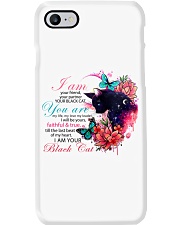I am your friend black cat Phone Case tile