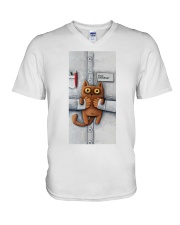 Schroedinger Cat V-Neck T-Shirt tile