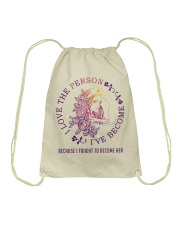 I love the person I've become Drawstring Bag tile