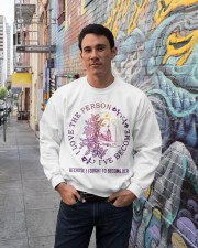 I love the person I've become Crewneck Sweatshirt lifestyle-unisex-sweatshirt-front-2