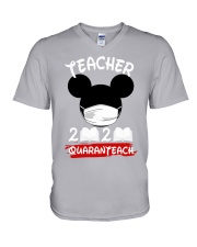 Teacher 2020 quaranteach V-Neck T-Shirt tile