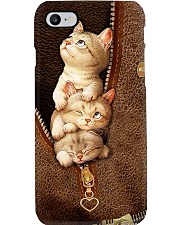 Love cats leather pattern print Phone Case i-phone-8-case
