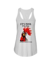 It's fine I'm fine Everything's fine Ladies Flowy Tank tile