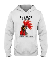 It's fine I'm fine Everything's fine Hooded Sweatshirt tile