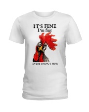 It's fine I'm fine Everything's fine Ladies T-Shirt tile