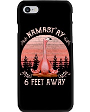 Namast'ay 6 feet away Phone Case tile