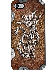 Time Spent With Cats Metal Pattern Print Phone Case i-phone-8-case