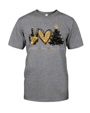 Peace Love Meowy Christmas Classic T-Shirt front