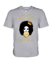 She got mad hustle and a dope soul V-Neck T-Shirt tile