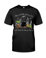 This witch runs on Classic T-Shirt front