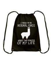 I tried to be normal once Drawstring Bag tile