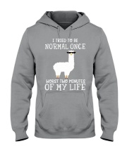 I tried to be normal once Hooded Sweatshirt tile