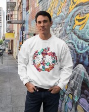 Teach peace Crewneck Sweatshirt lifestyle-unisex-sweatshirt-front-2