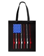 American flag fishing Independence Tote Bag tile