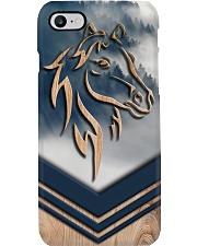 Horse Faux Wood Print Phone Case i-phone-8-case