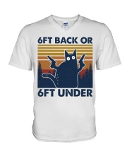 6ft back or 6ft under V-Neck T-Shirt tile