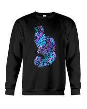 Floral Cat Crewneck Sweatshirt tile