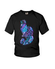 Floral Cat Youth T-Shirt tile