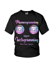 Mammogramming Before Instagramming Youth T-Shirt tile