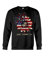 American flag sunflower Independence day Crewneck Sweatshirt front