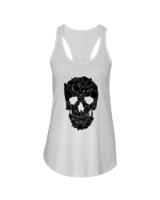 Skull and black cats Ladies Flowy Tank tile