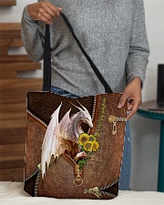 You Are My Sunshine Leather Pattern Print All-over Tote aos-all-over-tote-lifestyle-front-10
