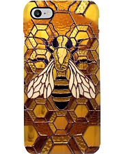 Bee A Queen Stained Glass Pattern Print Phone Case i-phone-8-case