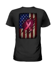 Ribbon flag Independence day Ladies T-Shirt back